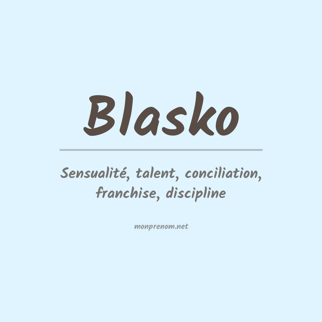 Prénom Blasko