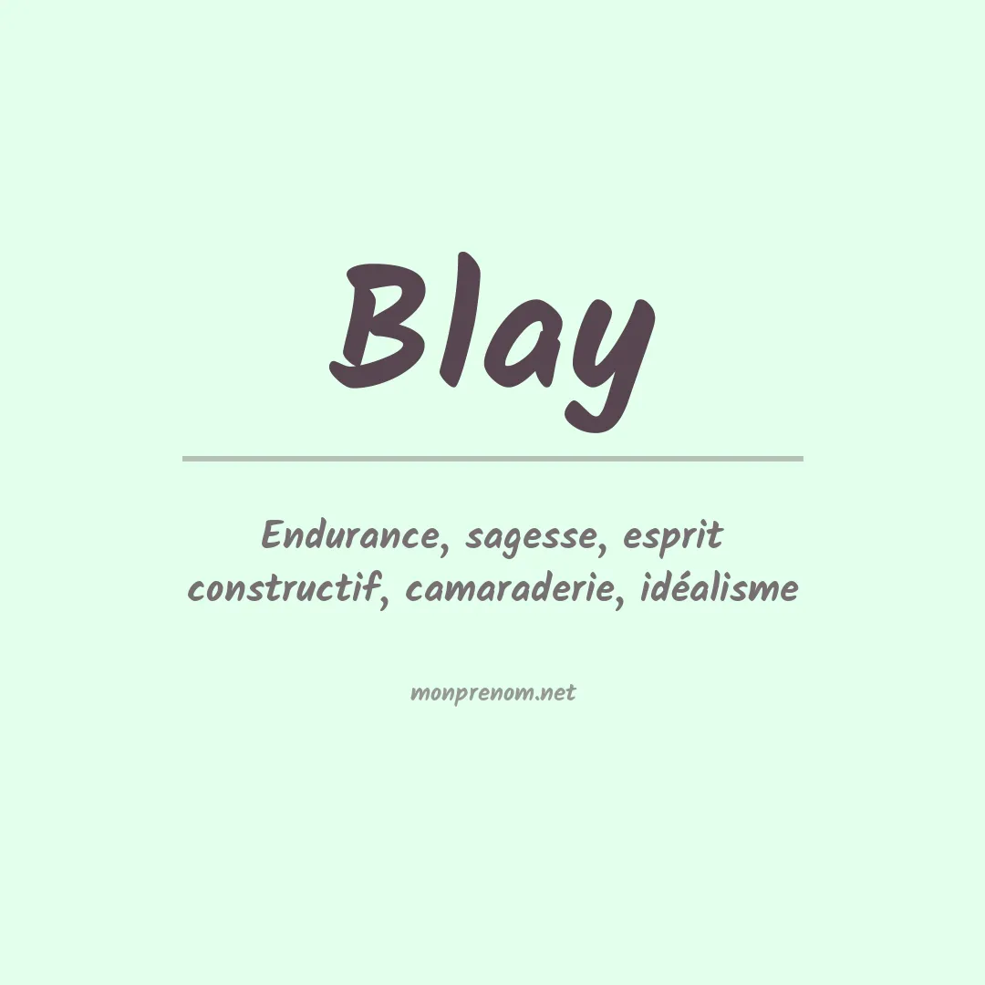 Prénom Blay