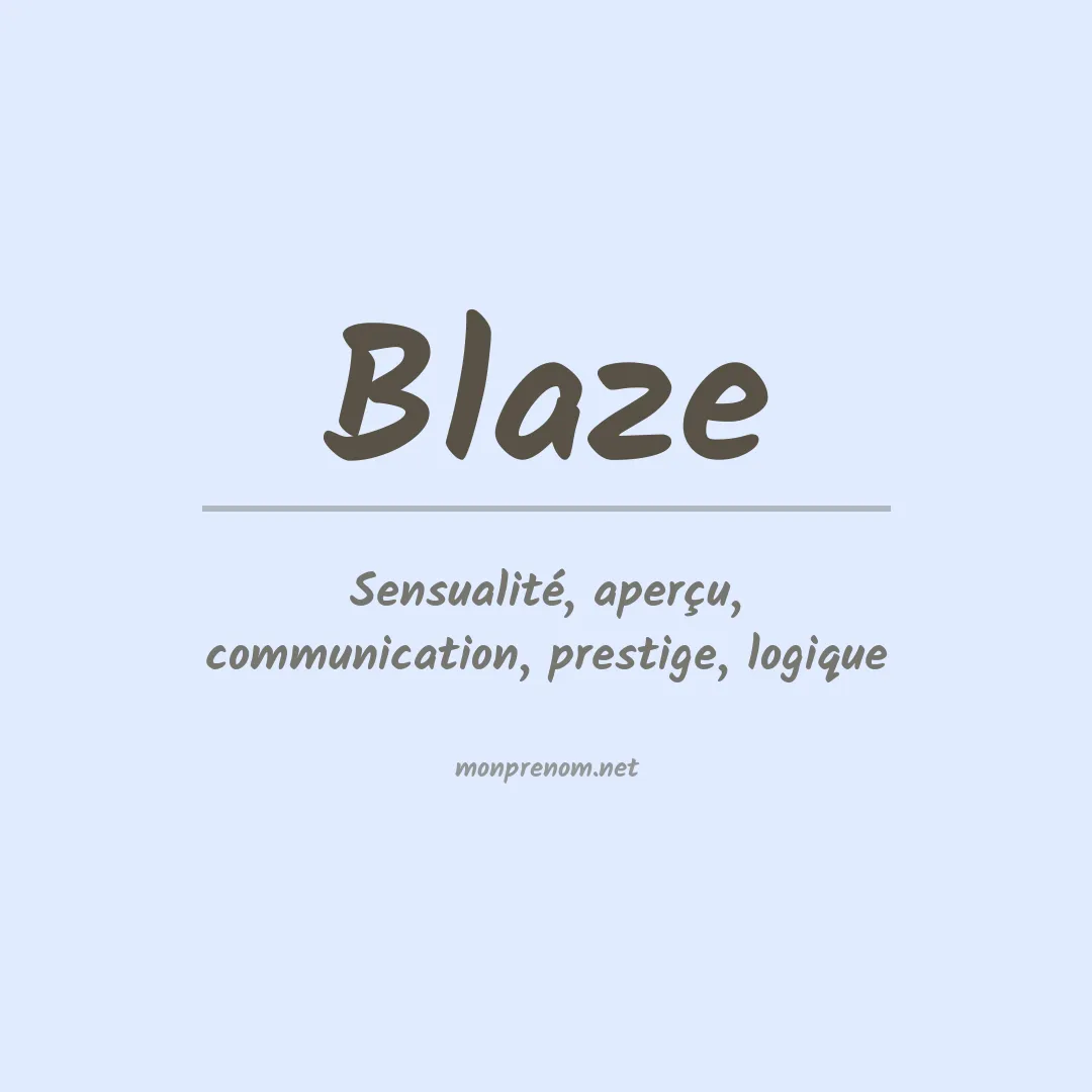 Prénom Blaze