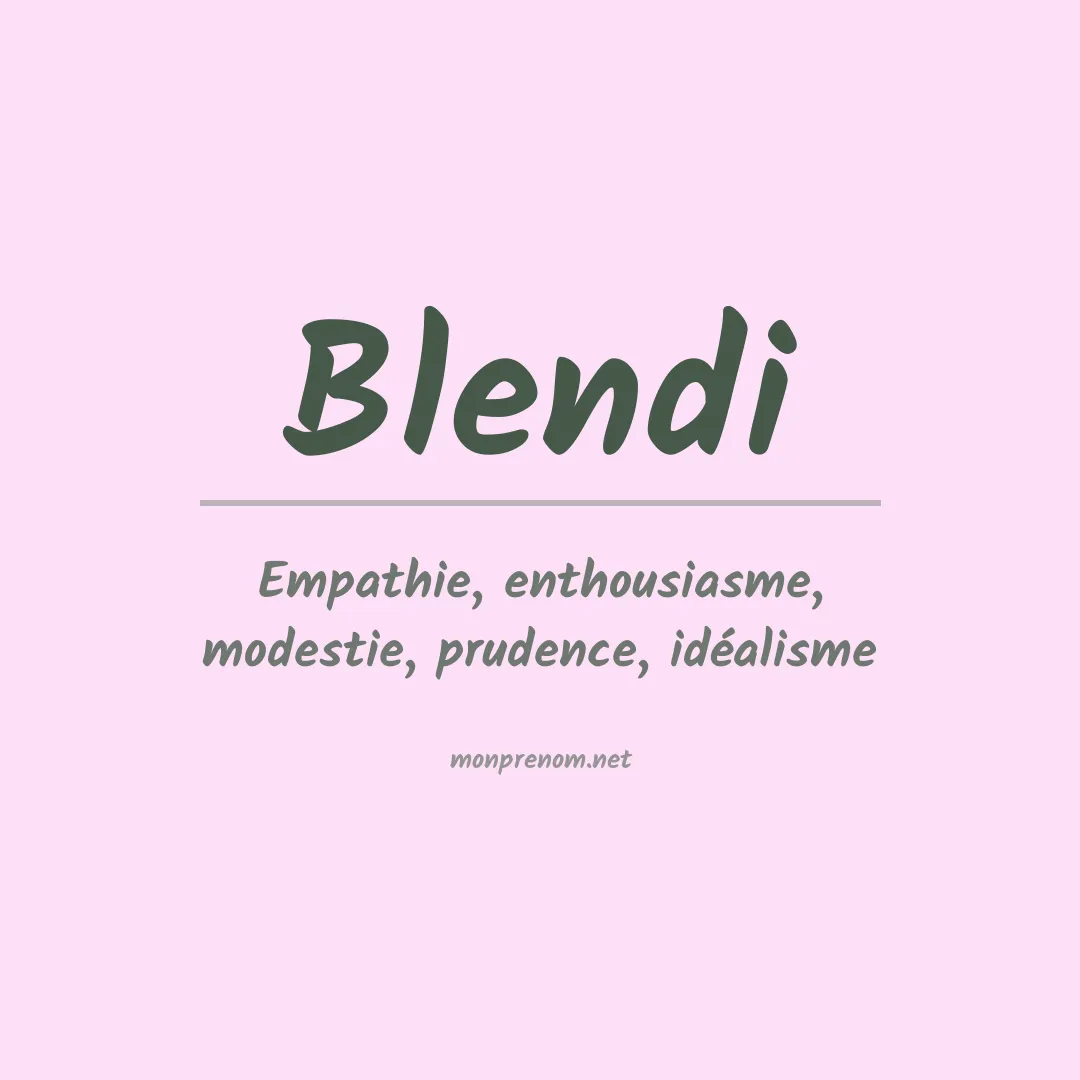Signification du prénom Blendi