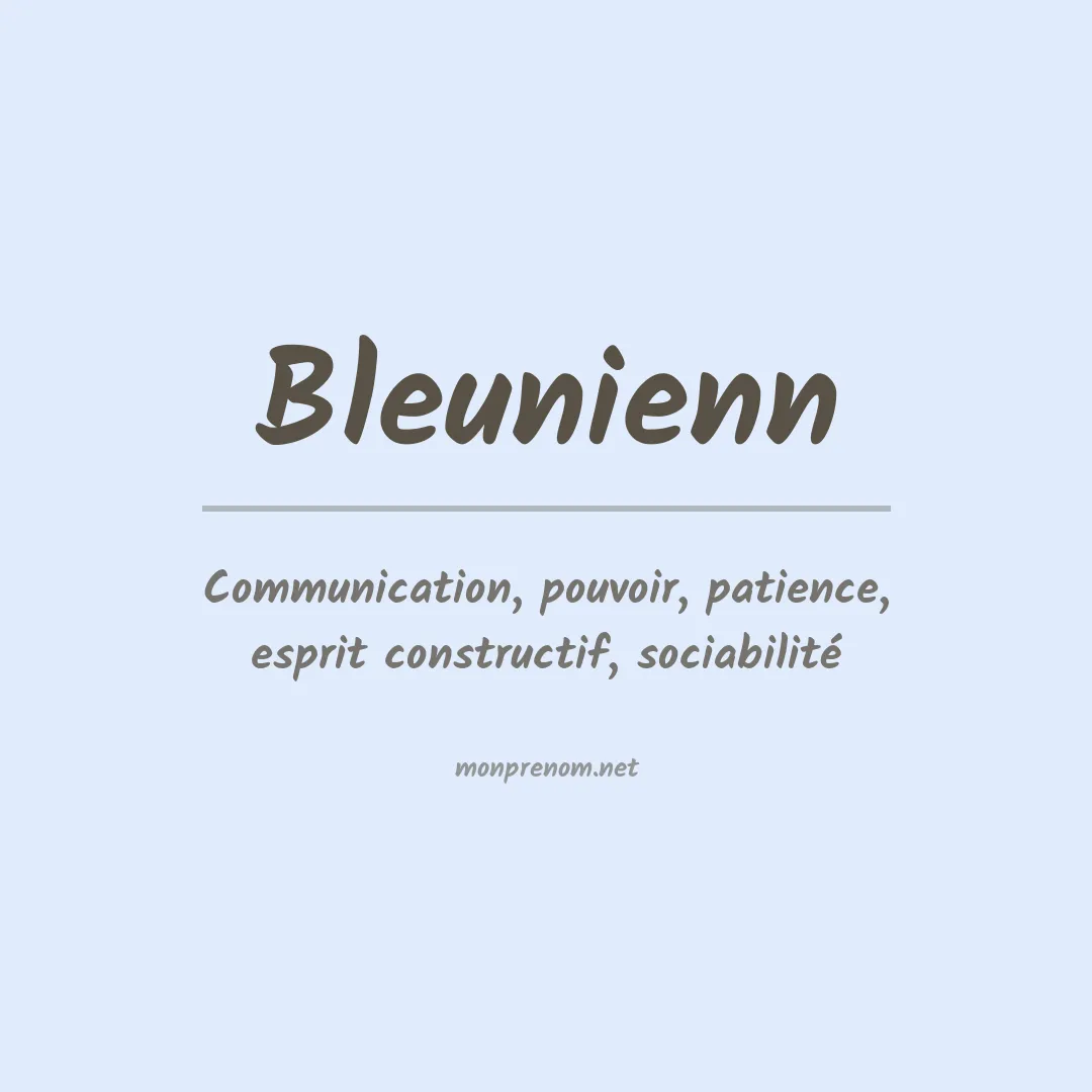 Signification du prénom Bleunienn
