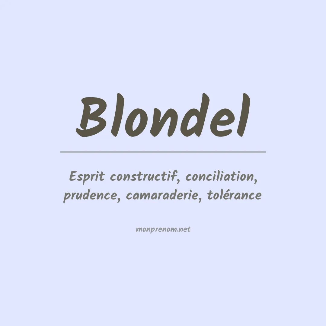 Prénom Blondel