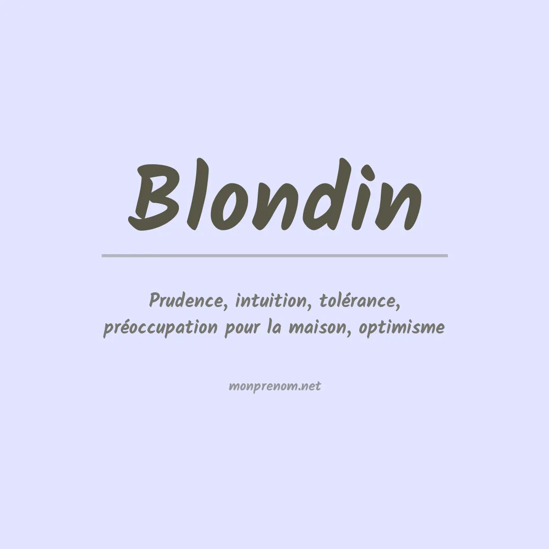 Prénom Blondin