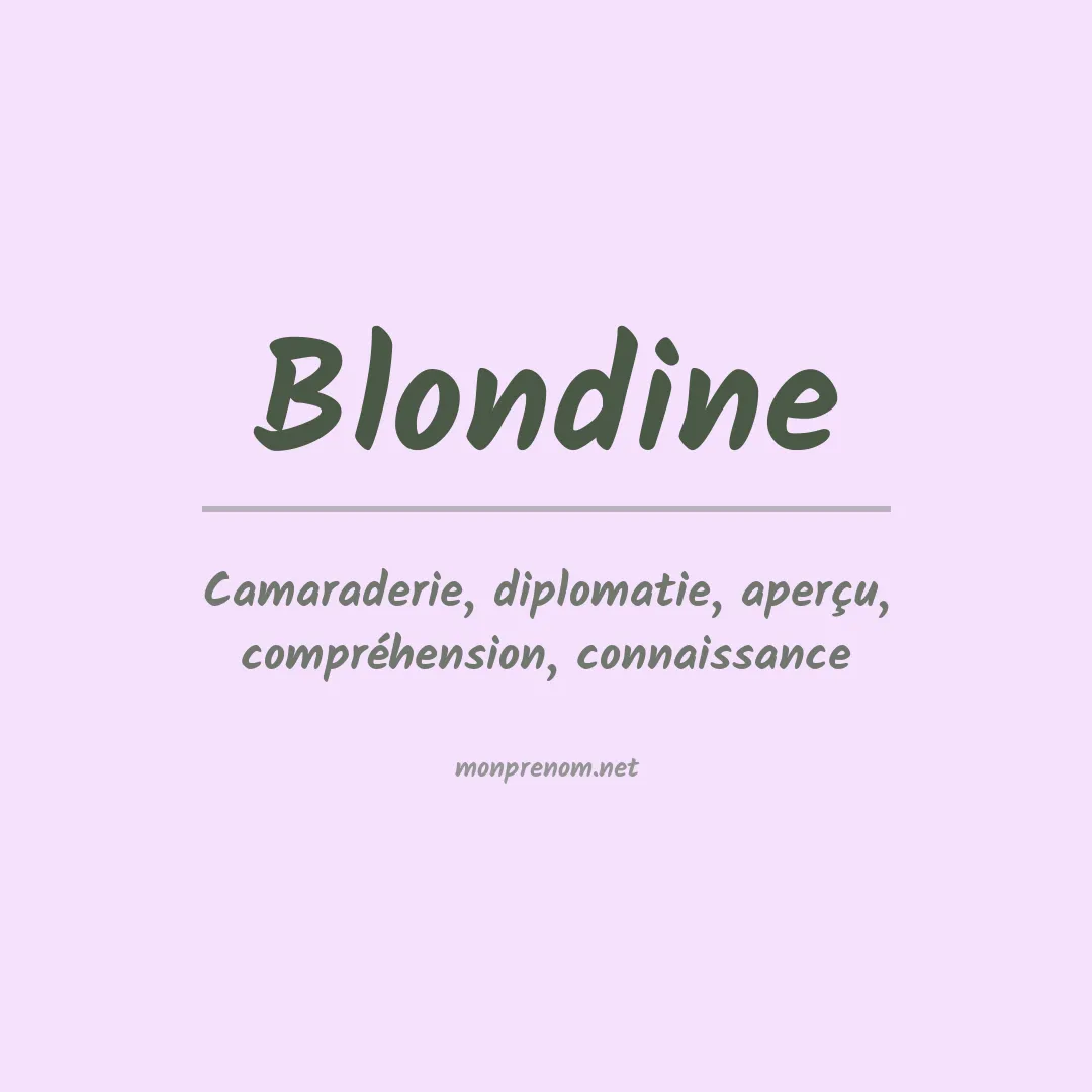 Prénom Blondine