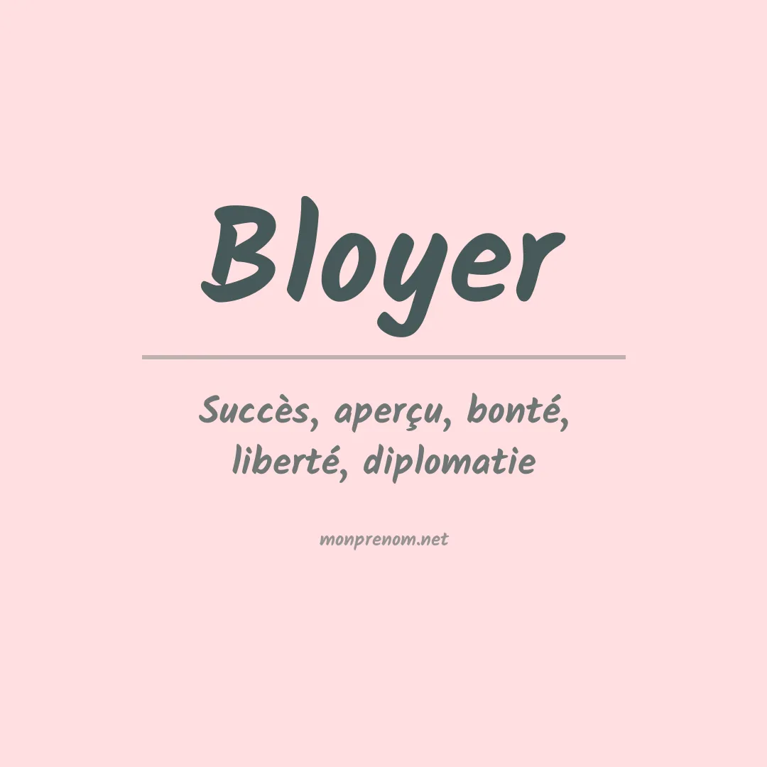 Prénom Bloyer