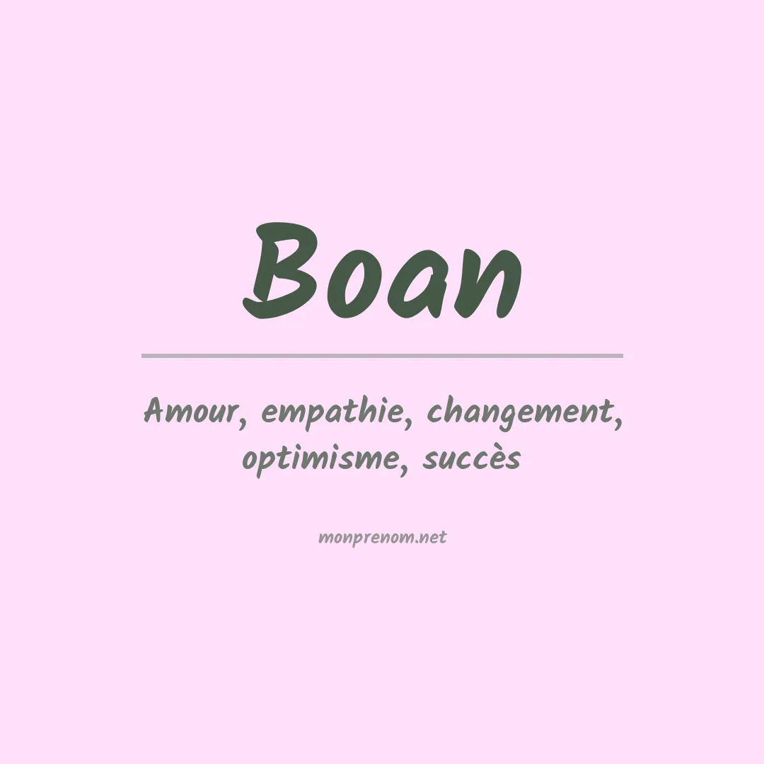 Prénom Boan