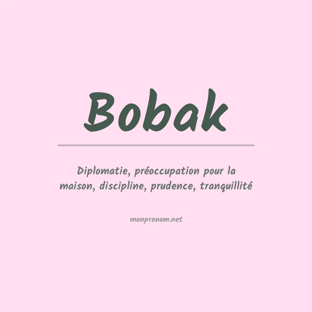 Prénom Bobak