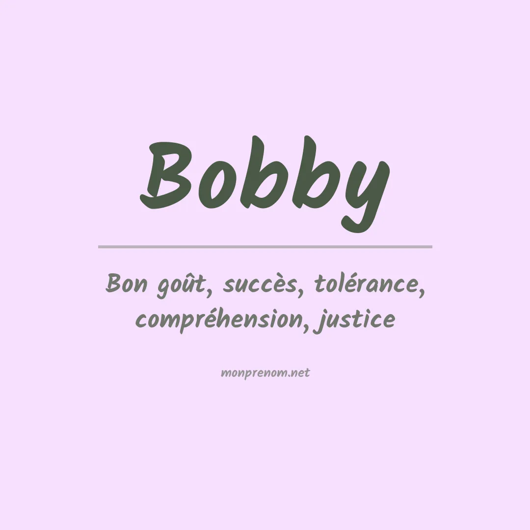 Prénom Bobby