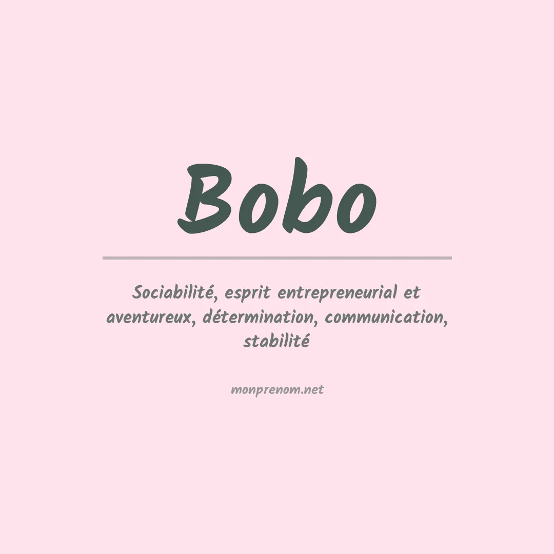 Prénom Bobo