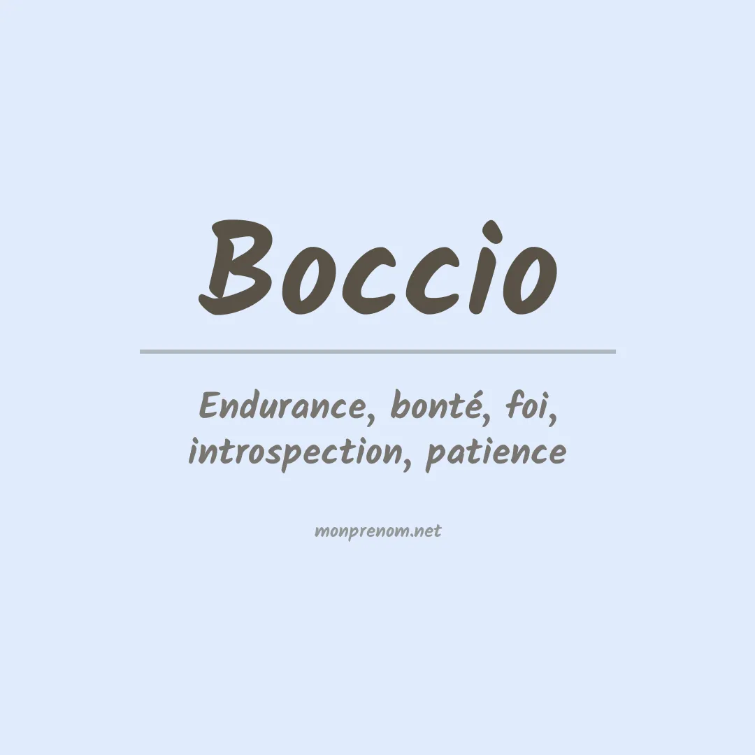 Prénom Boccio