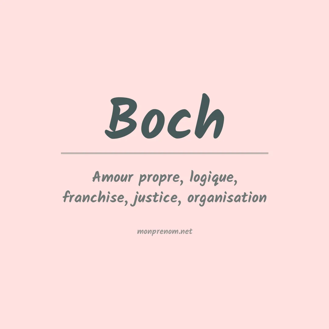 Prénom Boch