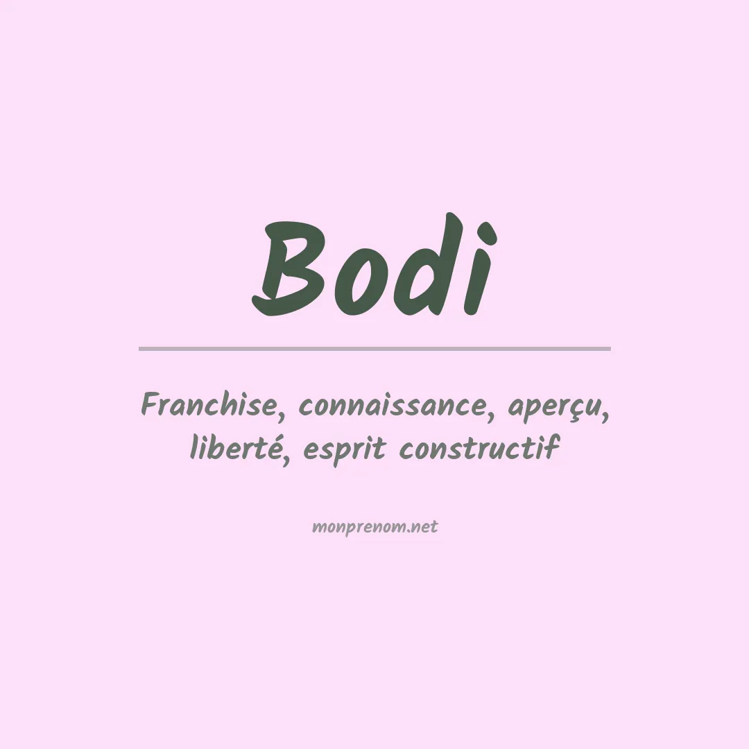 Prénom Bodi