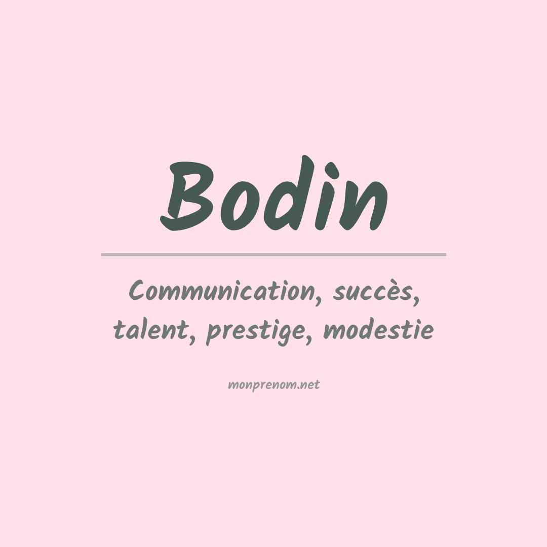 Prénom Bodin