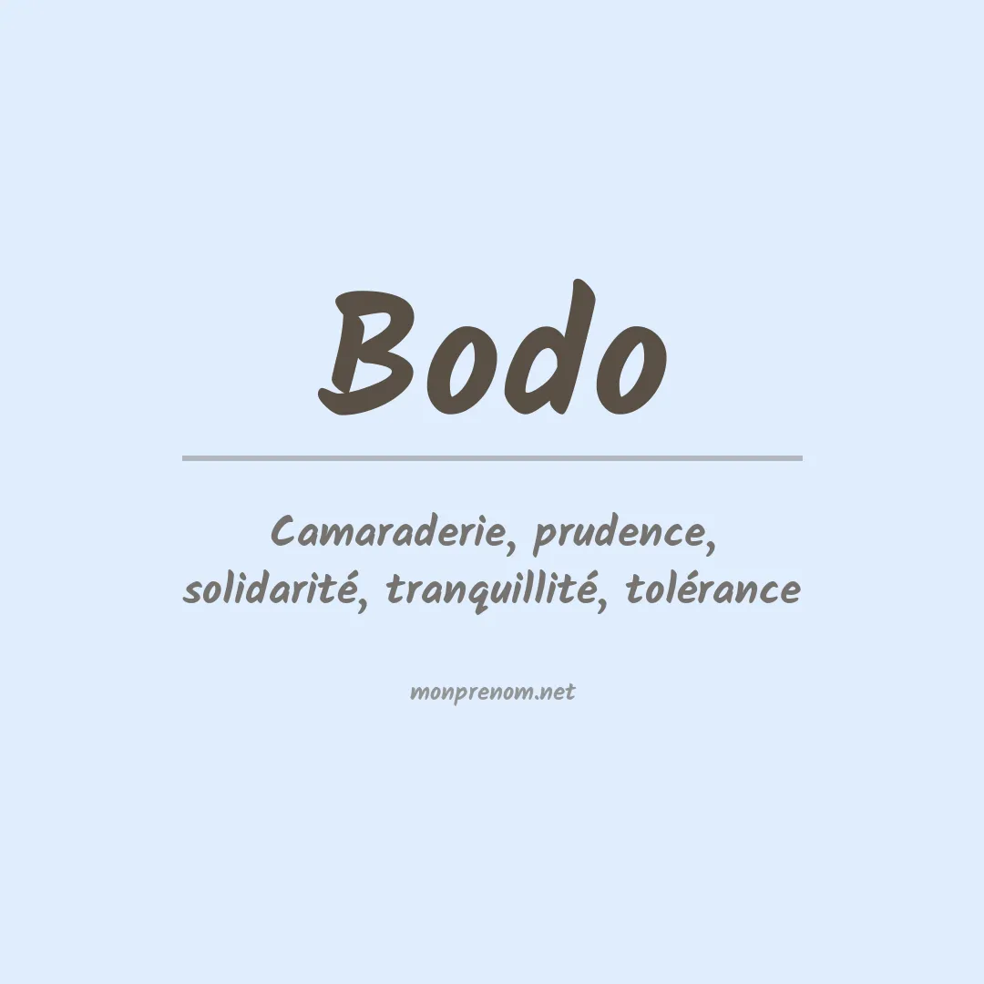 Prénom Bodo