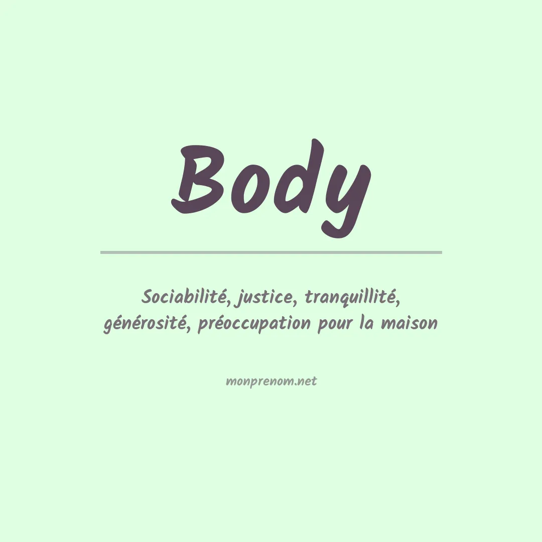 Prénom Body