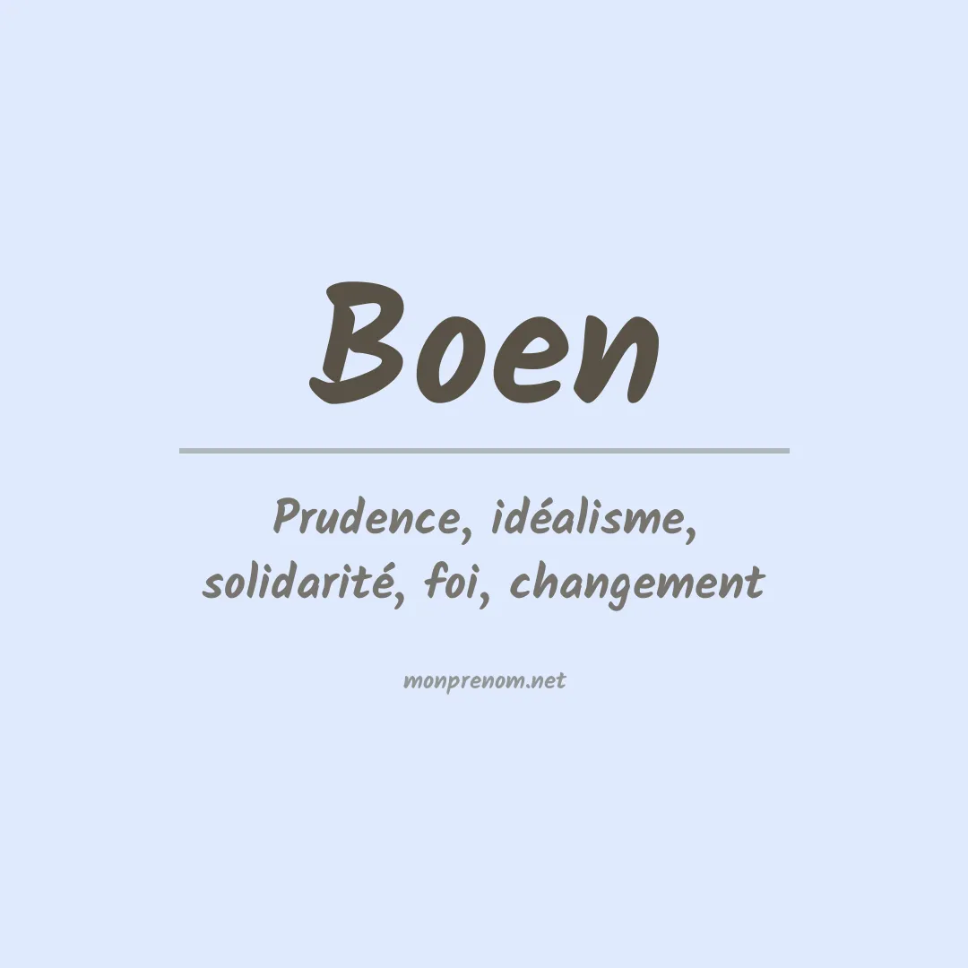 Prénom Boen