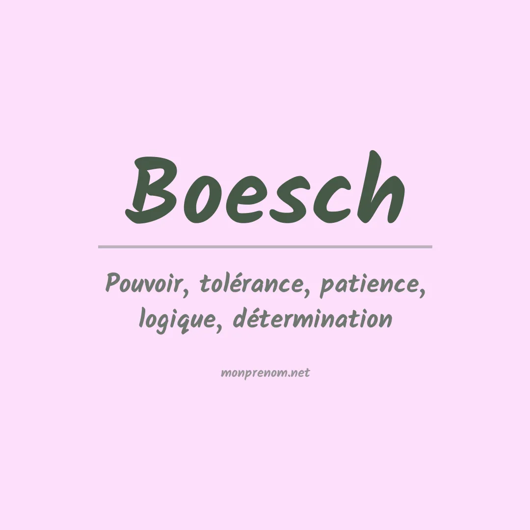 Prénom Boesch