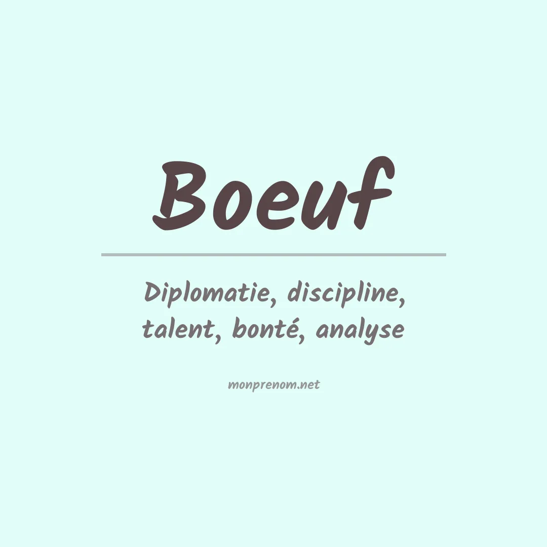 Signification du prénom Boeuf