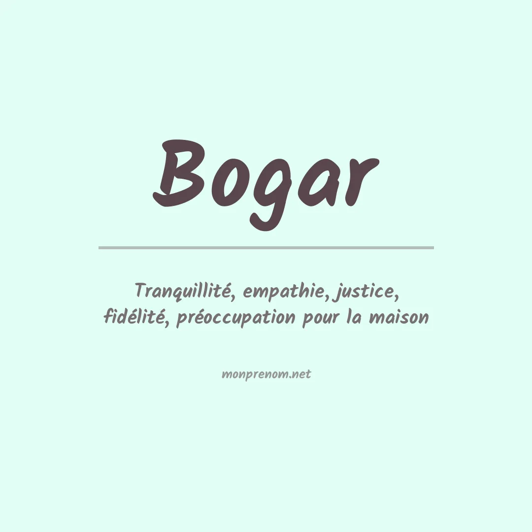 Prénom Bogar