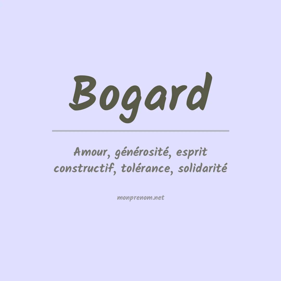 Prénom Bogard