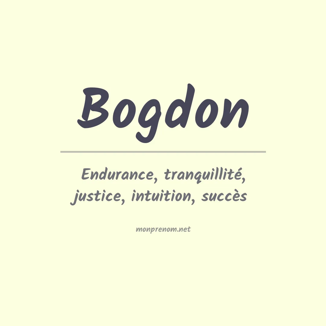 Prénom Bogdon