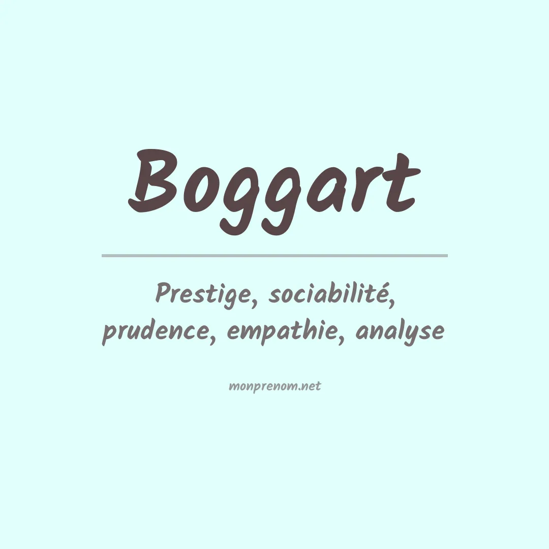 Signification du prénom Boggart