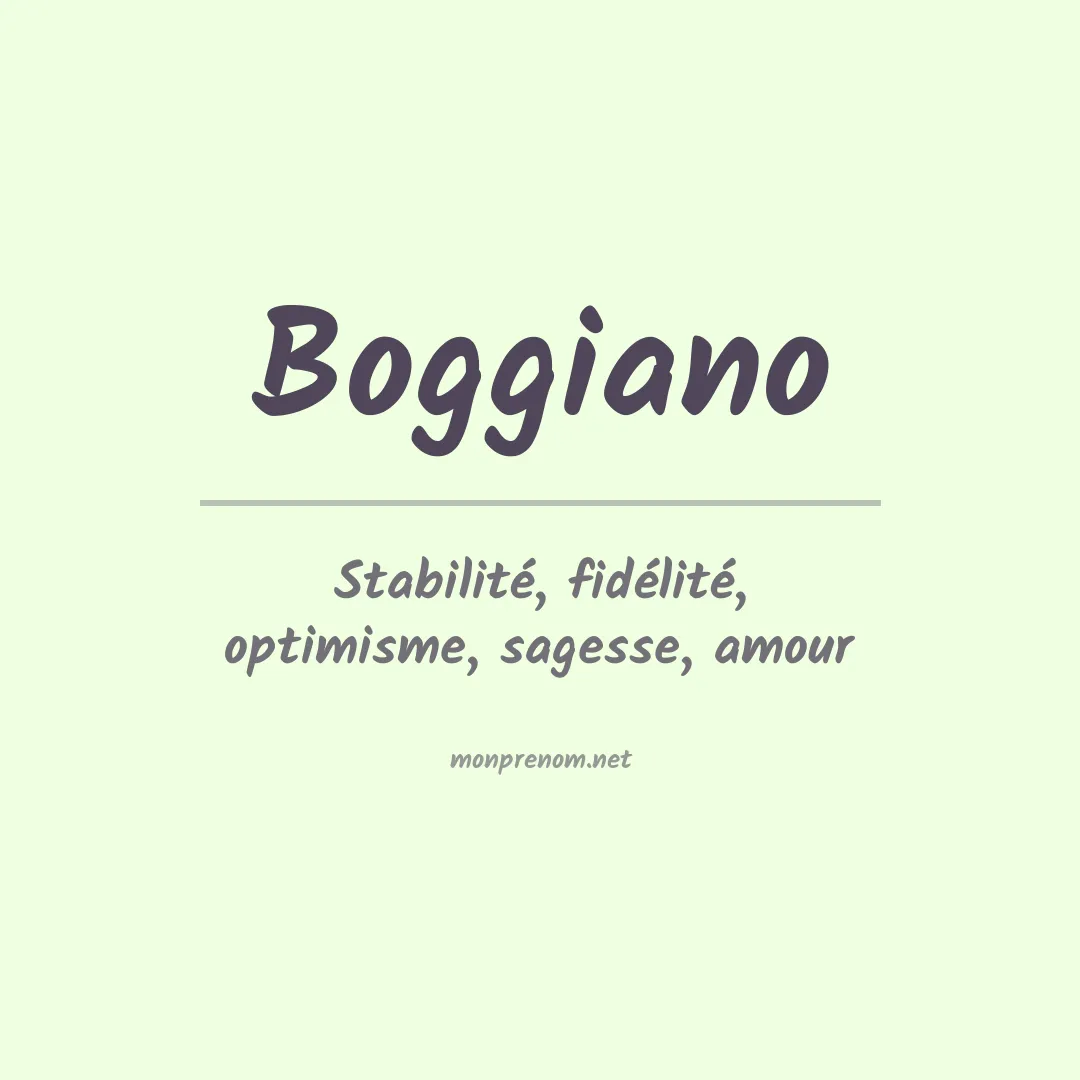 Prénom Boggiano