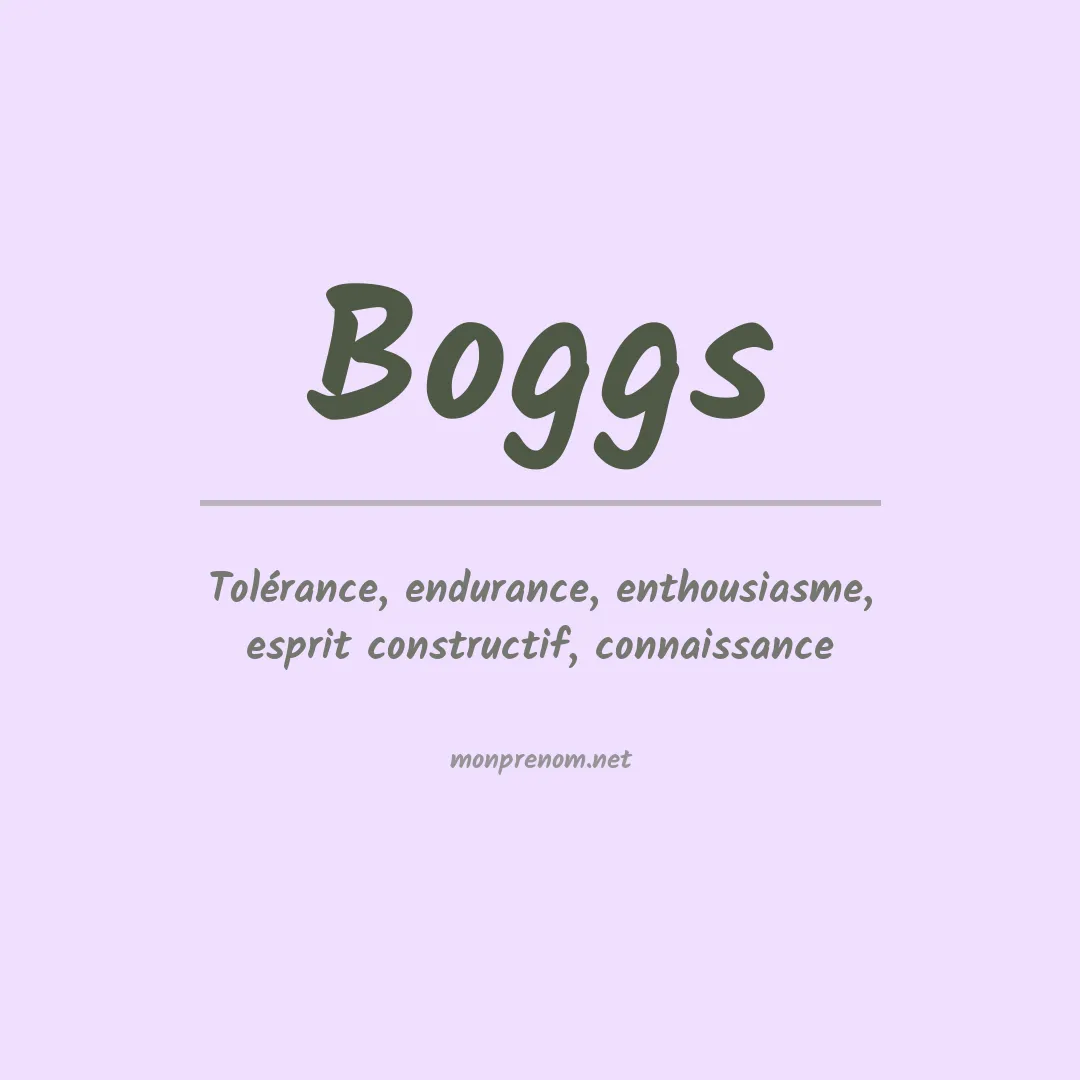 Prénom Boggs