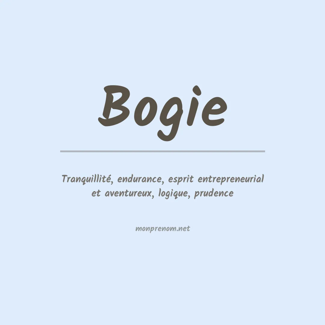 Prénom Bogie