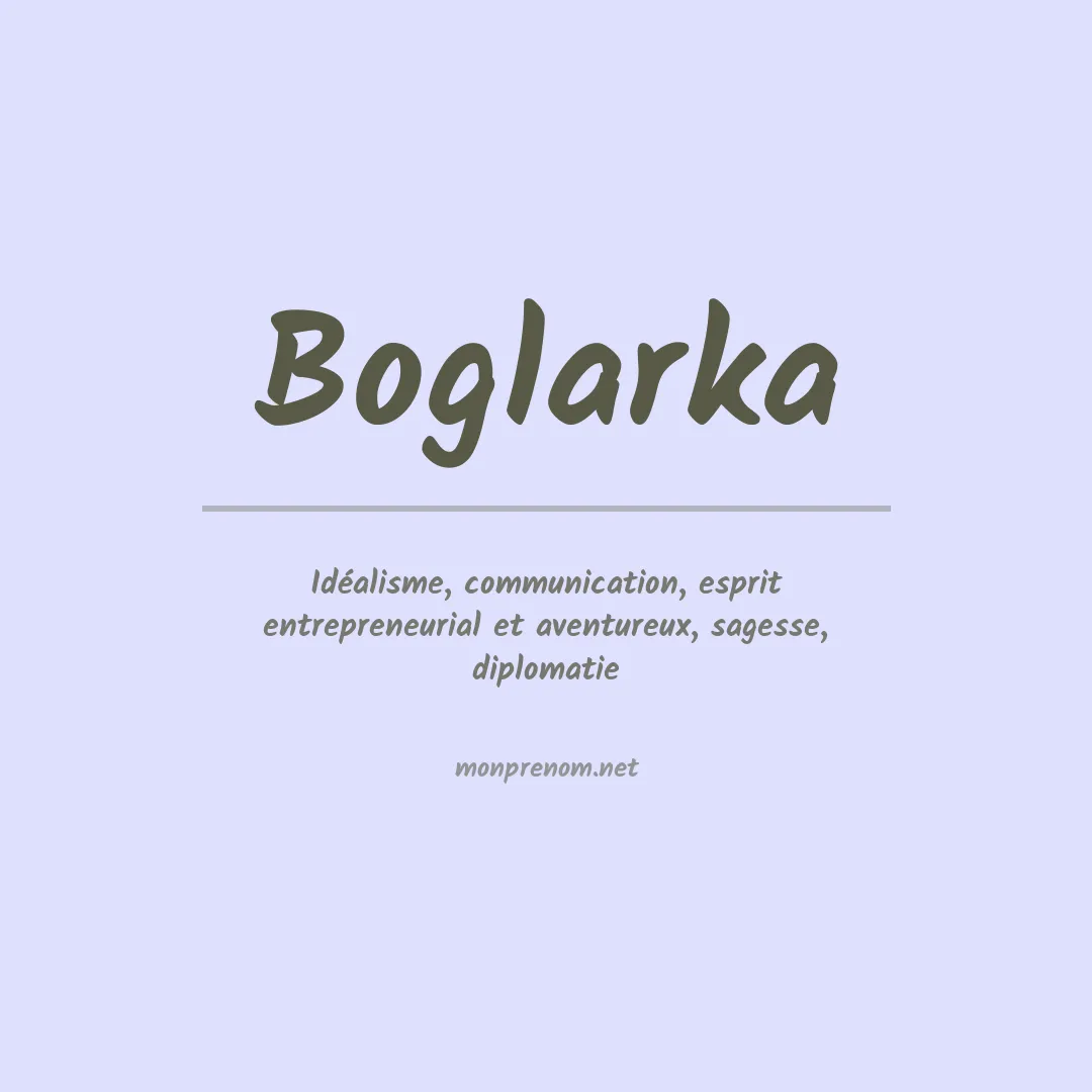 Signification du prénom Boglarka