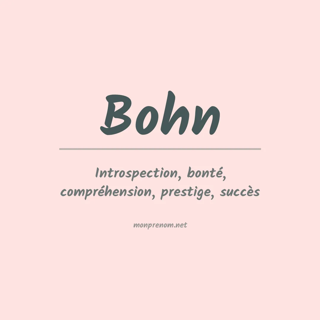 Prénom Bohn