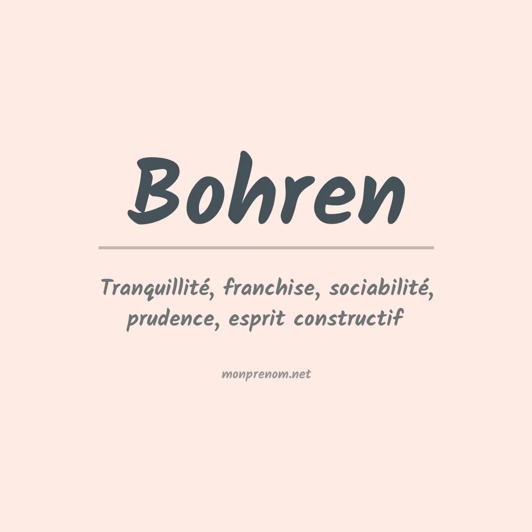 Prénom Bohren