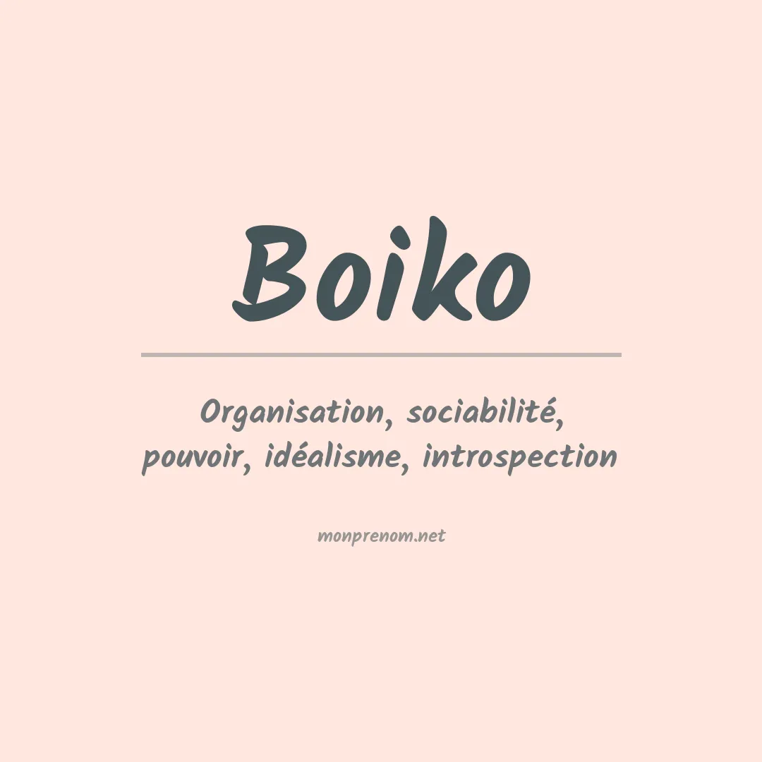 Prénom Boiko