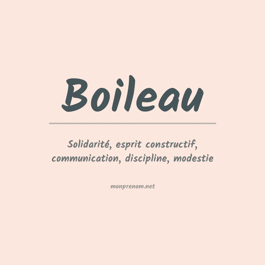 Prénom Boileau