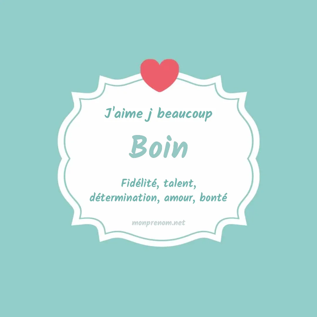 J'aime beaucoup Boin