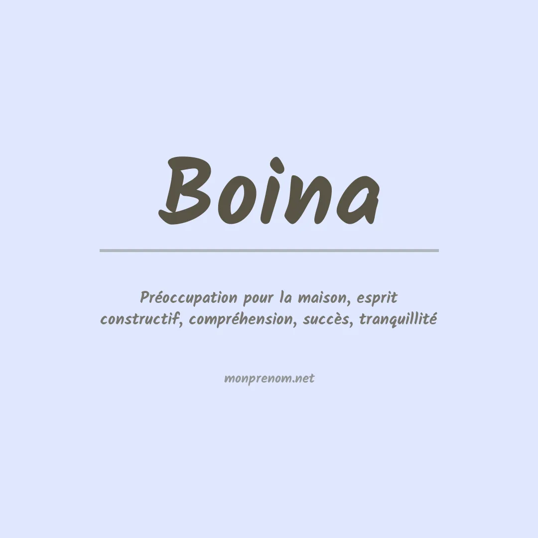 Prénom Boina