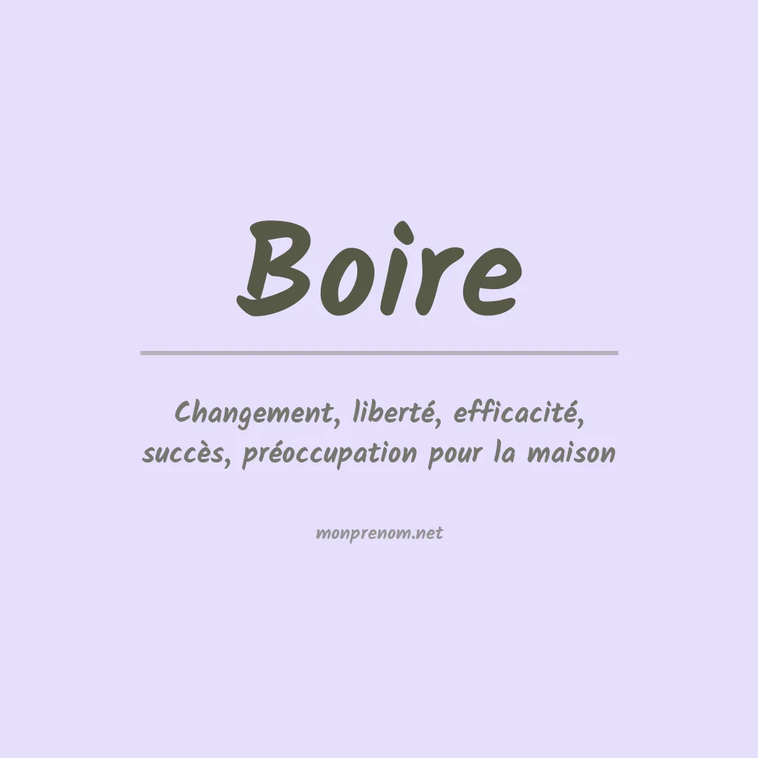 Prénom Boire