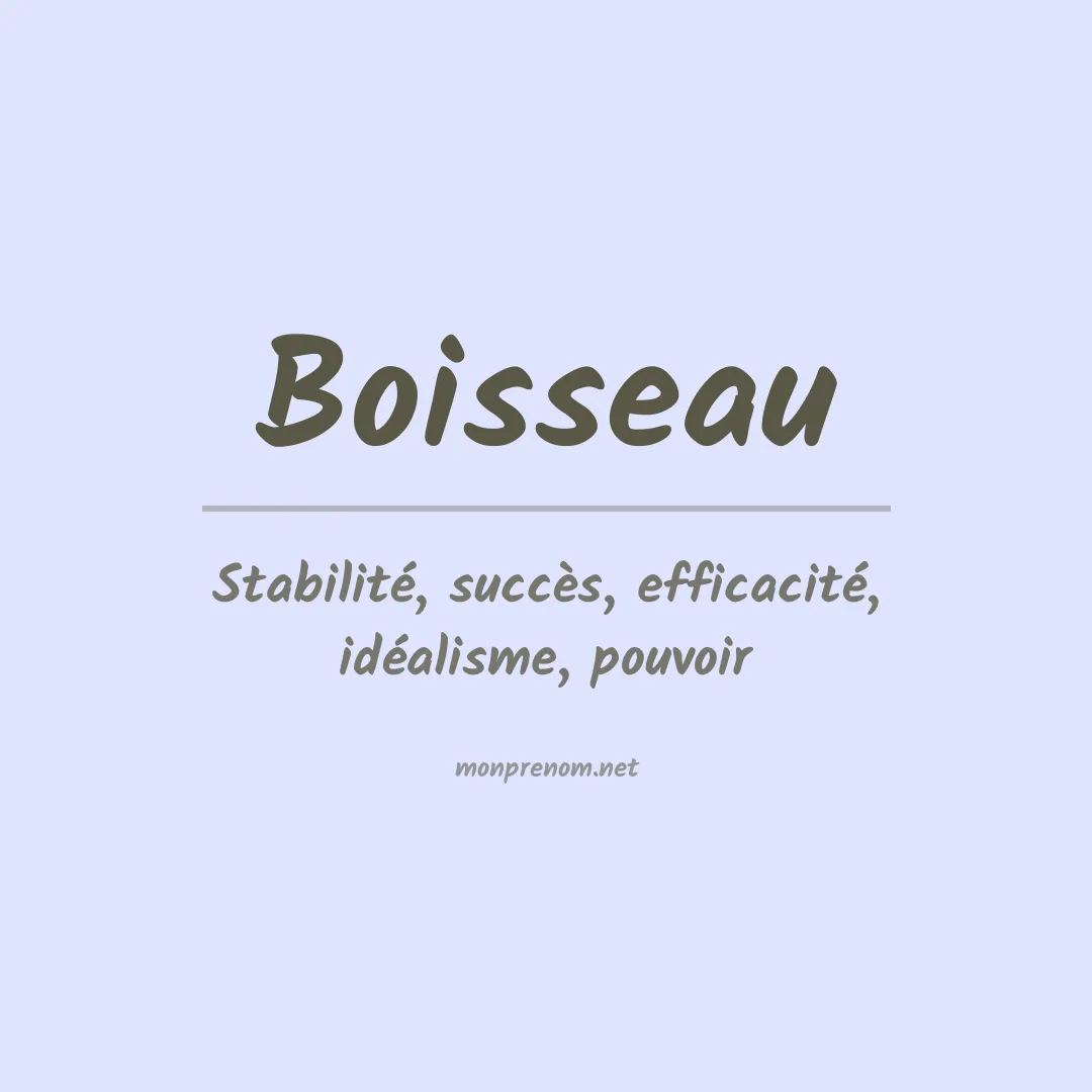 Prénom Boisseau