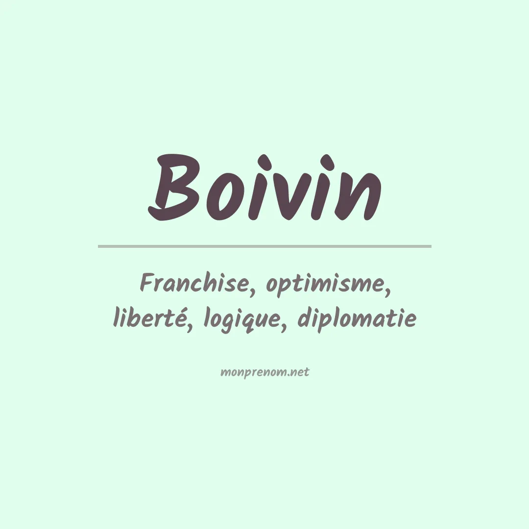 Prénom Boivin