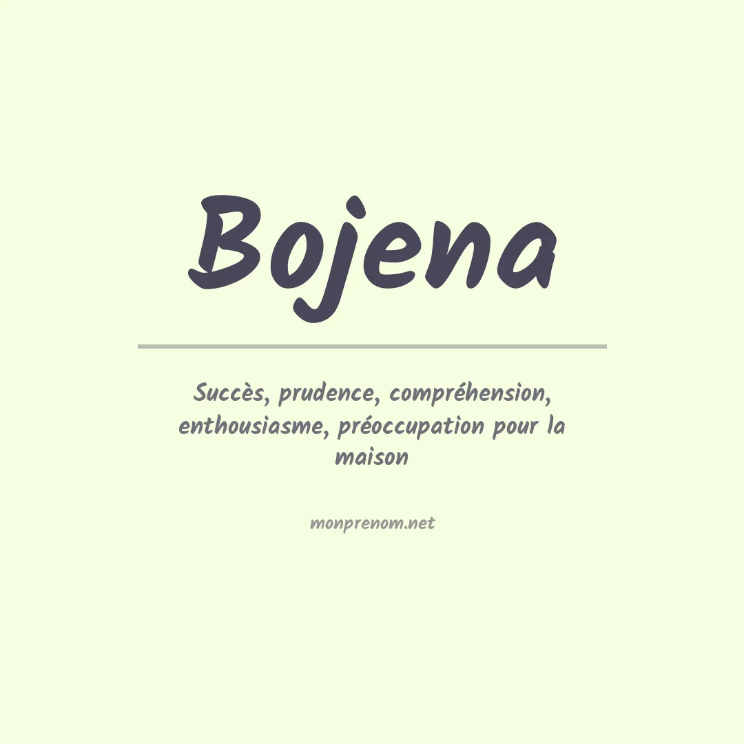 Signification du prénom Bojena