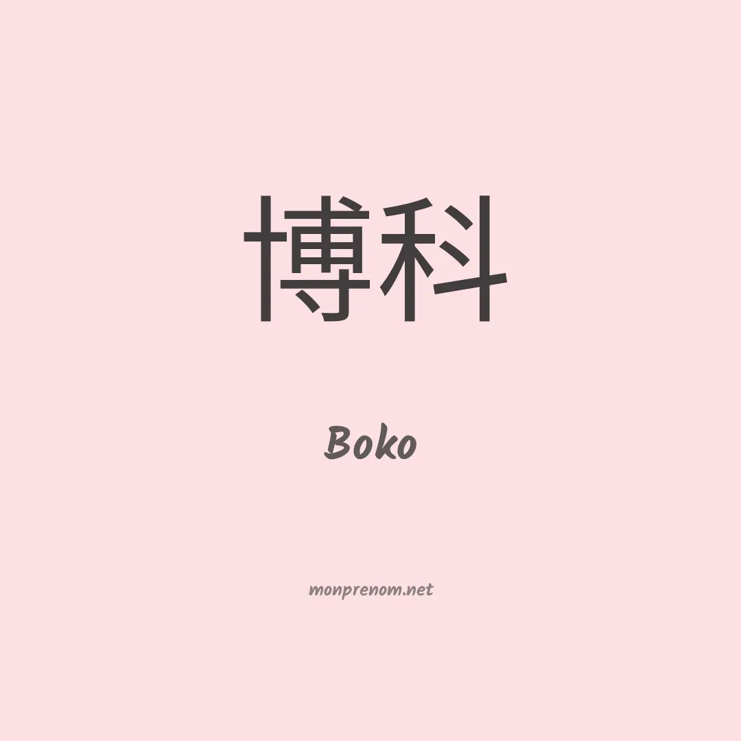 Boko en chinois
