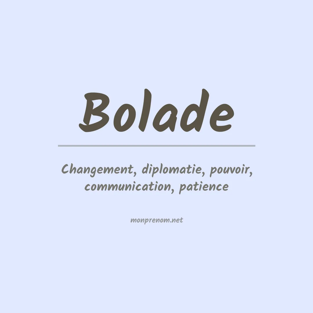 Prénom Bolade