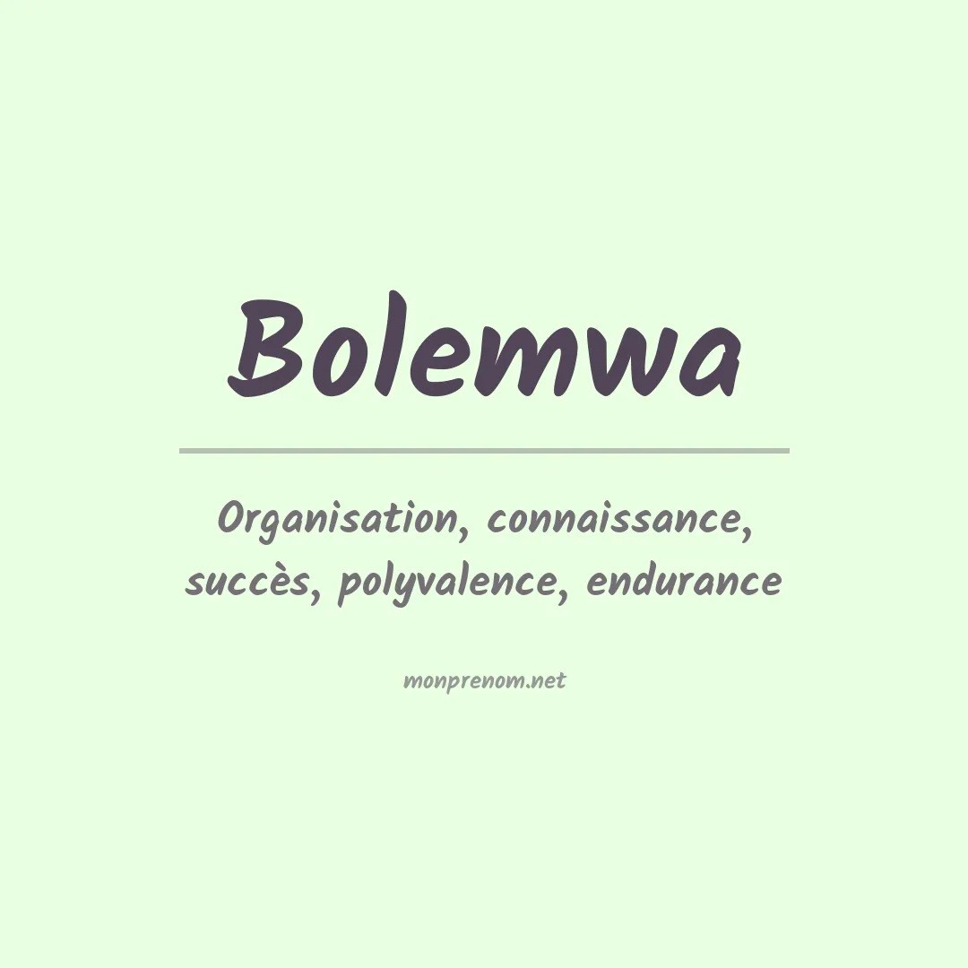 Prénom Bolemwa