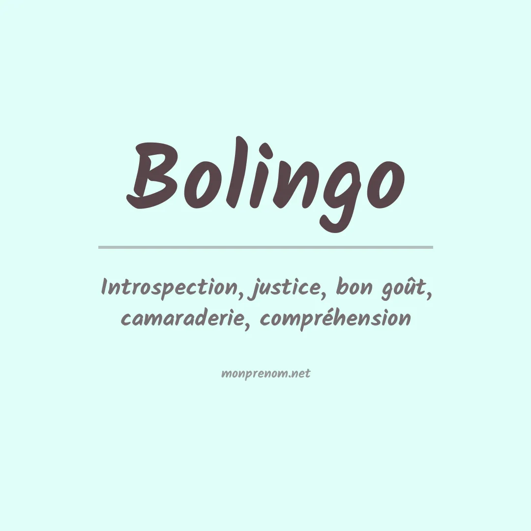 Signification du prénom Bolingo