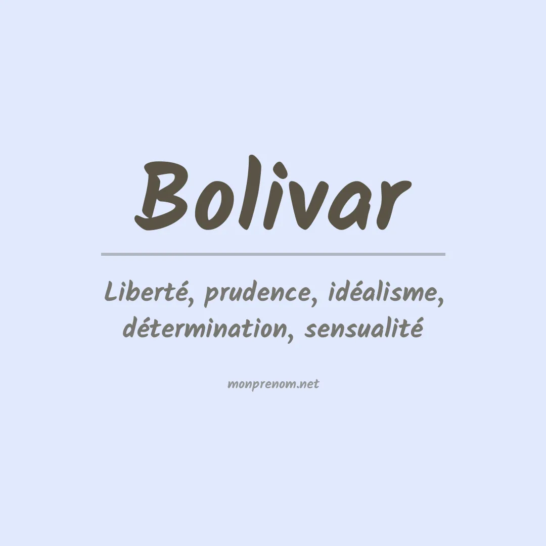 Prénom Bolivar