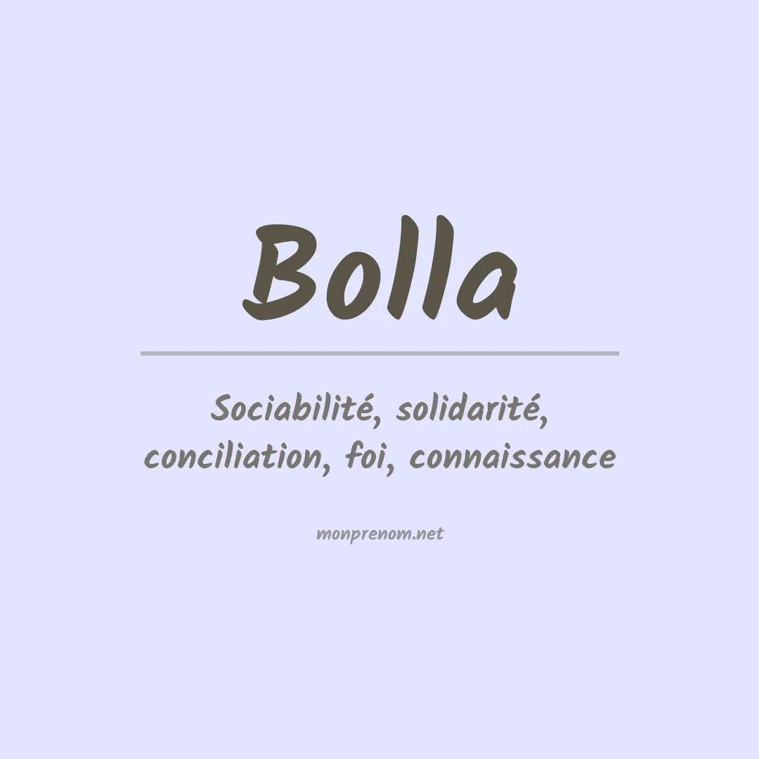 Prénom Bolla
