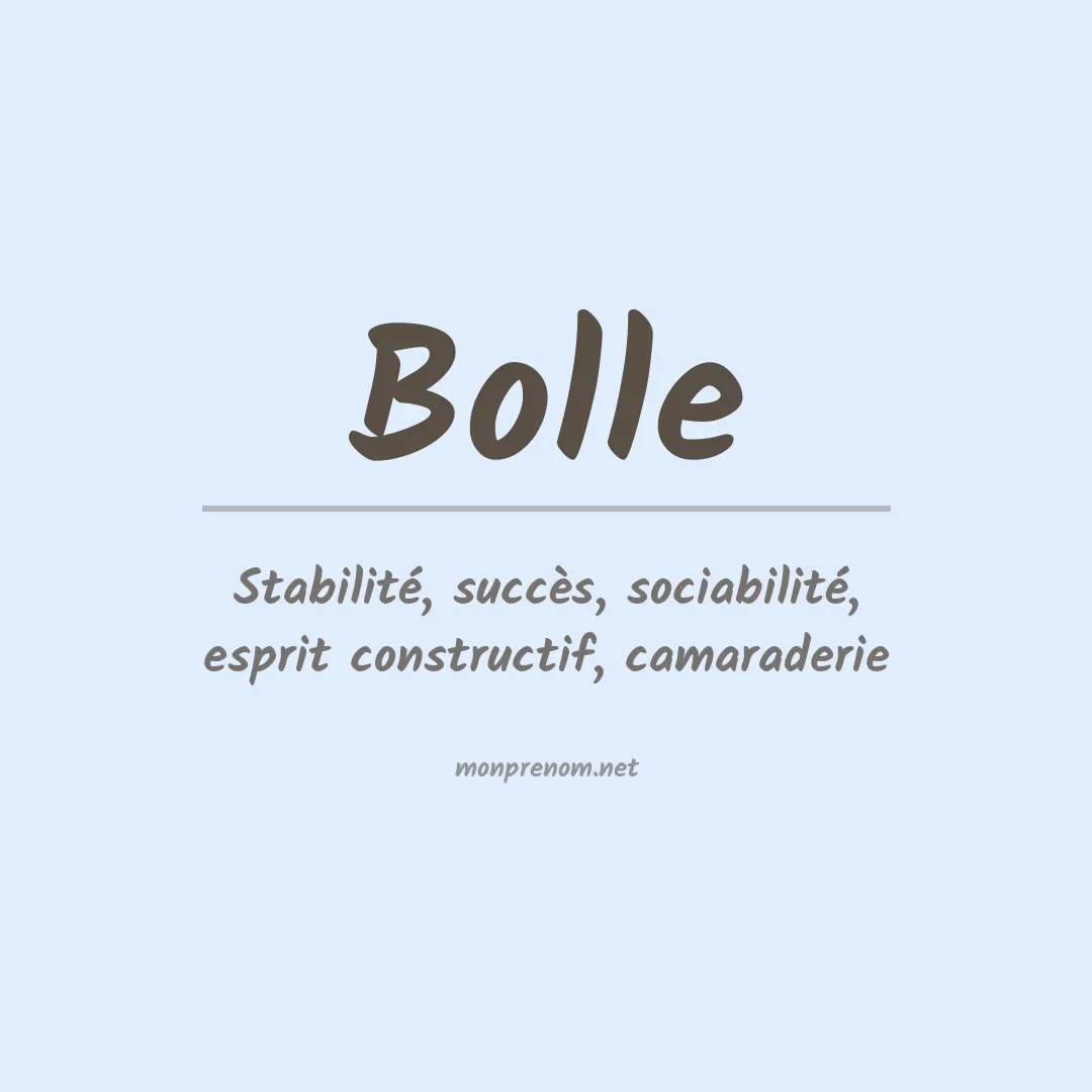 Prénom Bolle