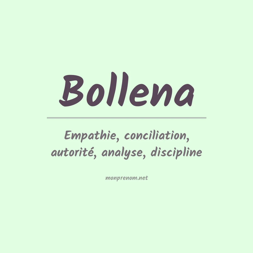 Signification du prénom Bollena