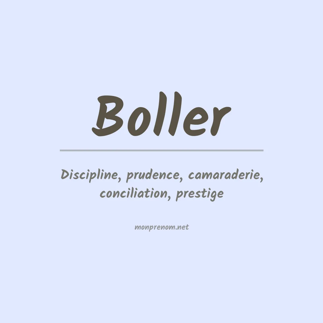 Prénom Boller