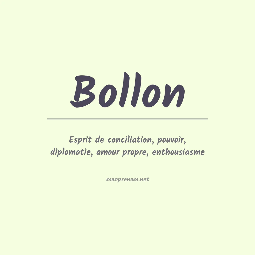 Prénom Bollon